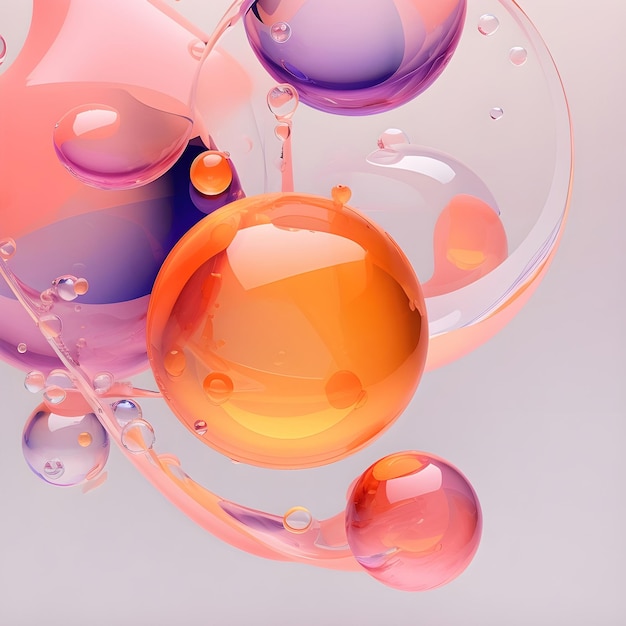 Fondo de burbuja de fondo de gota de agua abstracta