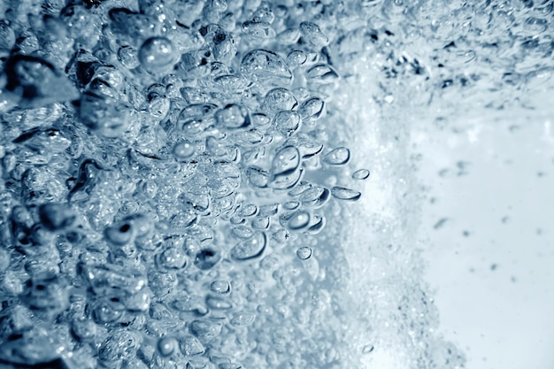 Fondo de burbujas de aire bajo el agua Fondo de burbujas de aire de primer plano