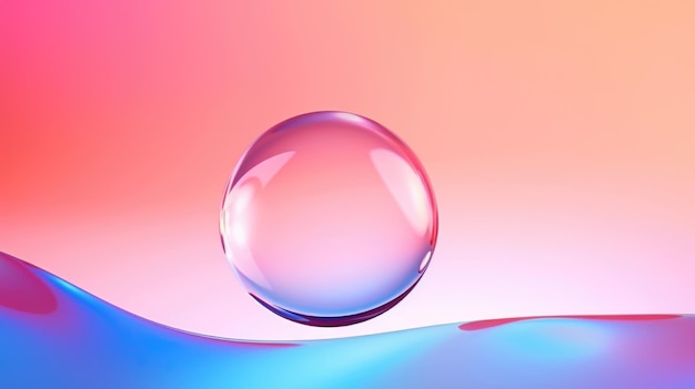 Foto fondo con burbujas coloridas y vibrantes ai