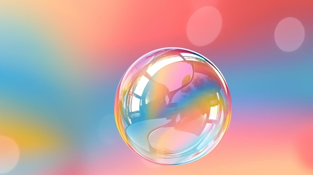 fondo con burbujas coloridas y vibrantes ai
