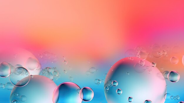 fondo con burbujas coloridas y vibrantes ai