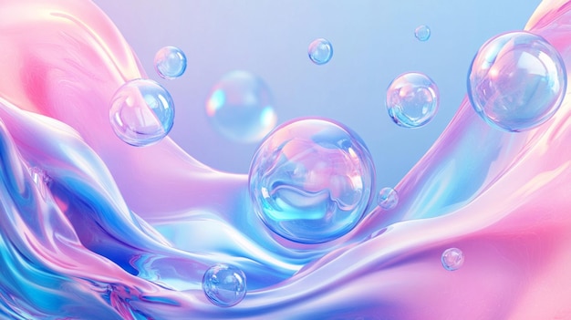 fondo con burbujas coloridas y vibrantes
