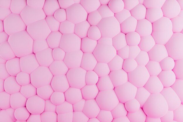 Fondo de burbujas rosadas renderizado en 3D