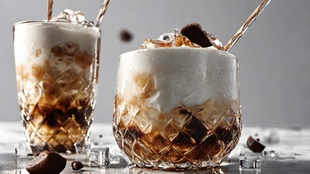 Fondo De Café Con Hielo Muy Fresco