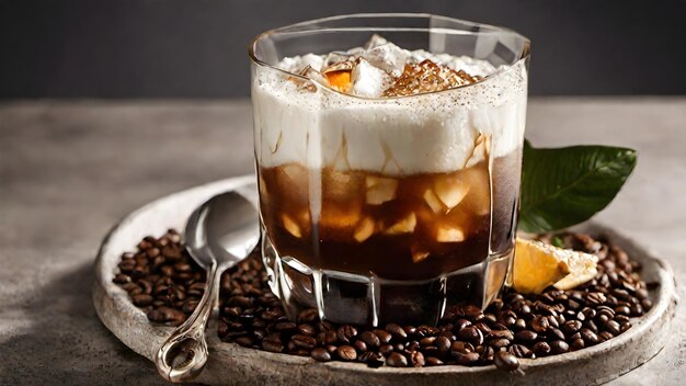 Fondo De Café Con Hielo Muy Fresco