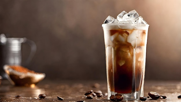 Fondo De Café Con Hielo Muy Fresco