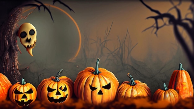 Fondo de calabaza de Halloween