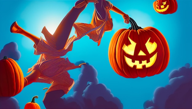 fondo de calabaza halloween