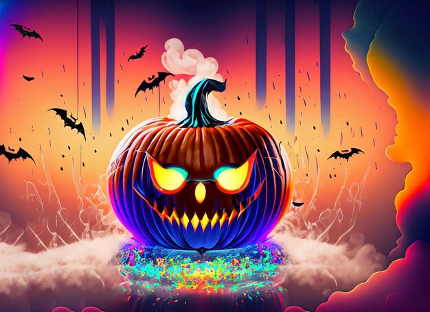 El fondo de la calabaza de Halloween