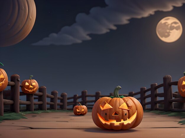 Fondo con calabazas de Halloween