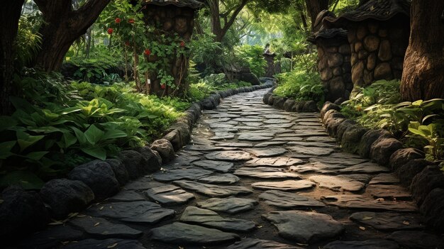 Foto fondo de caminos de piedra con textura