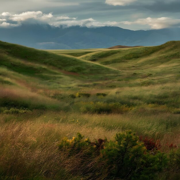 Foto fondo de campo de montaña