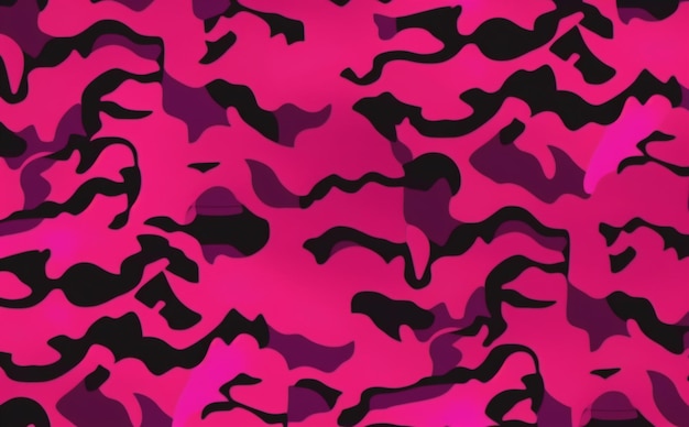 Fondo de camuflaje rosa con un patrón de camuflaje rosa.