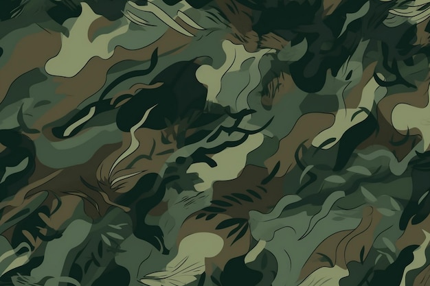 Un fondo de camuflaje verde con un fondo marrón y verde.