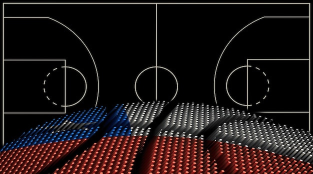 Fondo de cancha de baloncesto de Chile Pelota de baloncesto