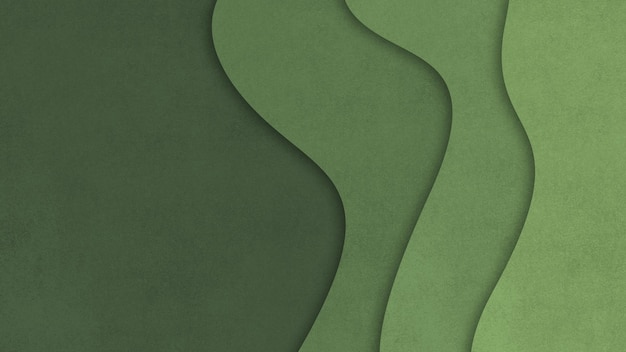 Fondo de capas de estilo papercut verde abstracto