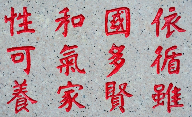 Foto fondo de caracteres chinos