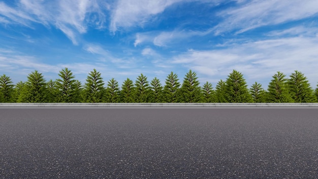 Fondo De Carretera Con árboles