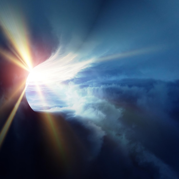 Fondo de la carretera del cielo Medios mixtos