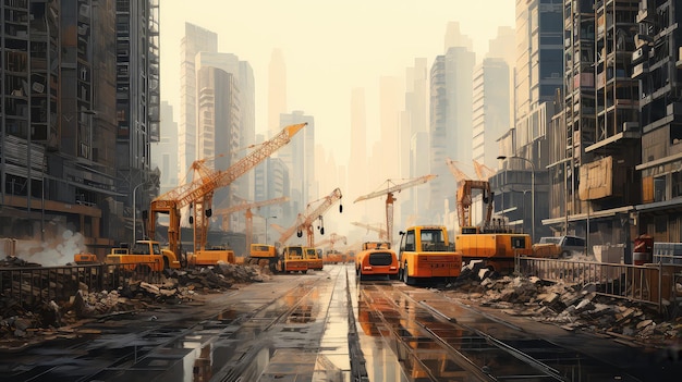 Fondo de carretera de construcción de hormigón