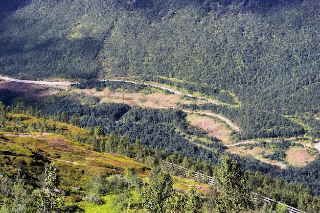 Fondo de carreteras de montaña de noruega hd