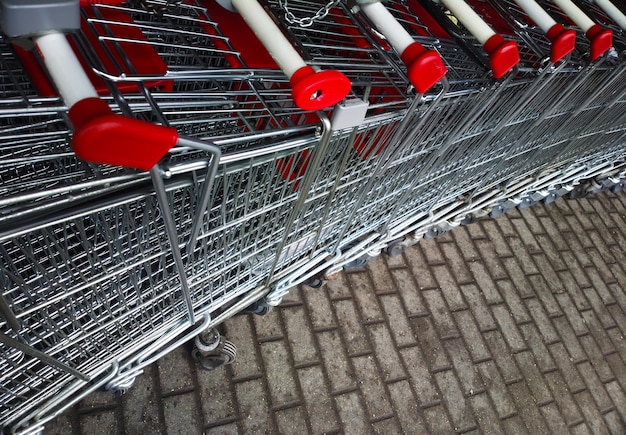 Fondo de carro de supermercado diagonal hd