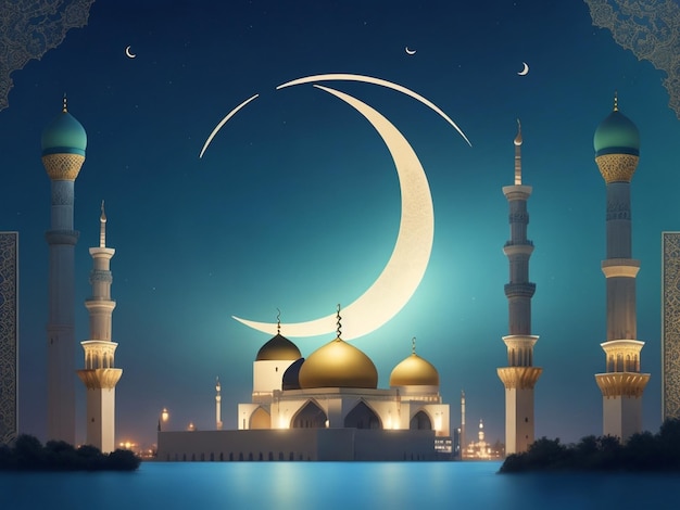 El fondo del cartel del Ramadán
