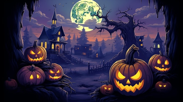 Fondo de casa cazada de Halloween