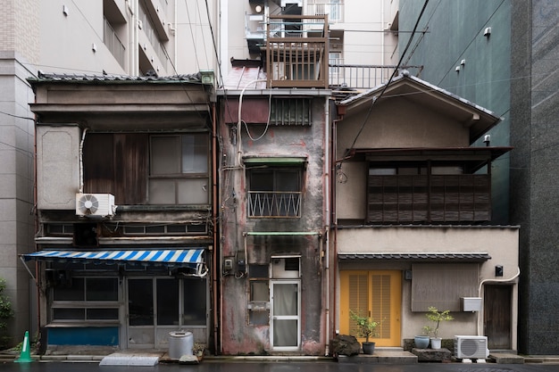 Foto fondo de casas abandonadas