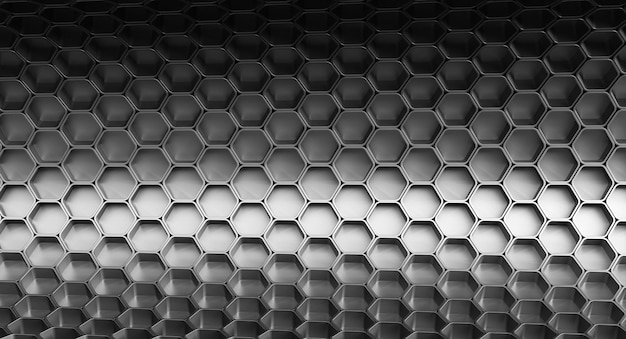 Fondo de celda hexagonal negra