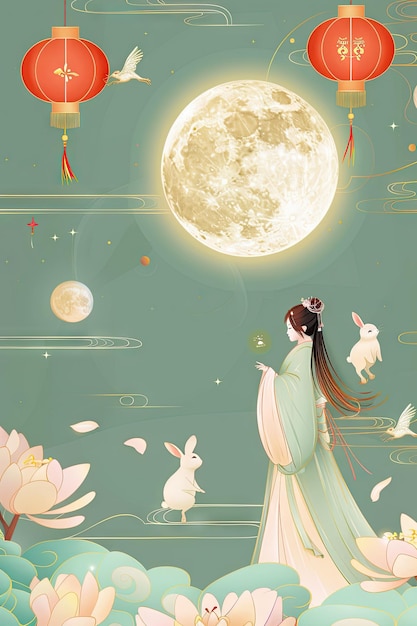 Fondo de la celebración del Festival de Medio Otoño