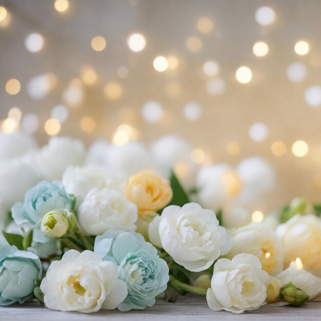 Foto fondo de celebración con flores ai