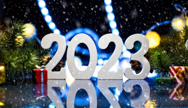 Fondo de celebración de Nochevieja 2023 Feliz año nuevo 2023