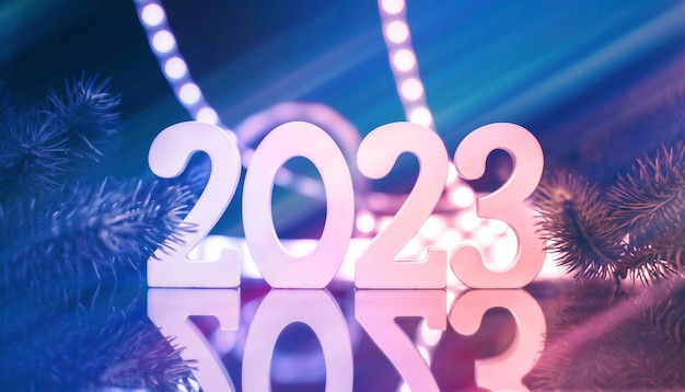 Fondo de celebración de Nochevieja 2023 Feliz año nuevo 2023