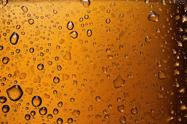 Fondo de cerveza con gotas de agua