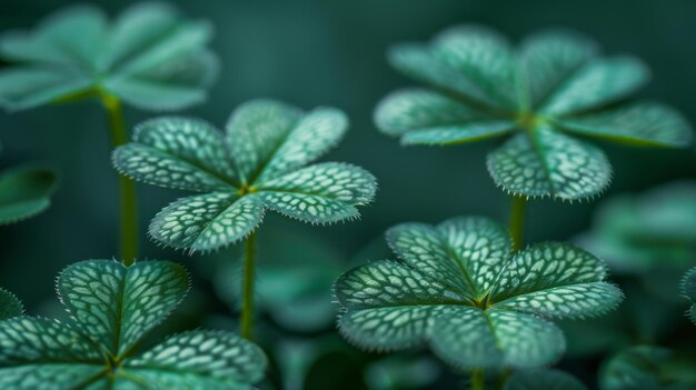 Foto fondo de chamorro con trébol de cuatro hojas