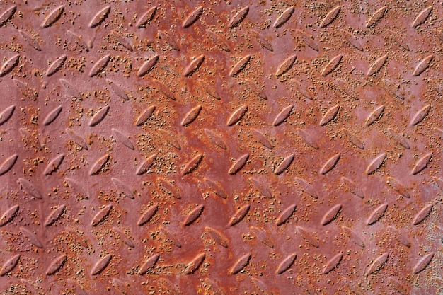 Fondo de chapa de hierro viejo y oxidado con muescas