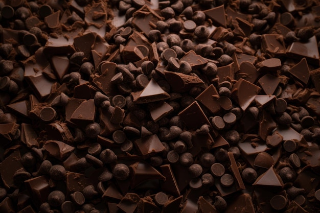 Foto fondo de chispas de chocolate generar ai