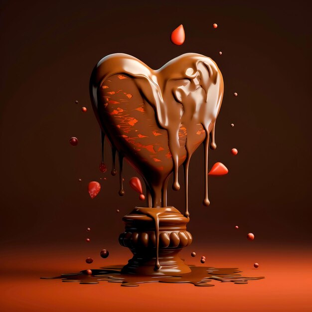 Fondo de chocolate amor