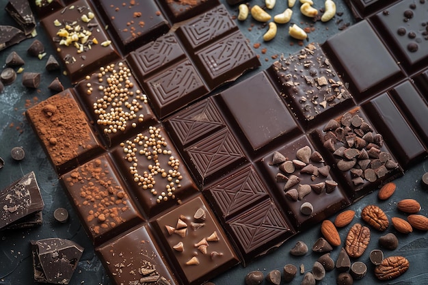 Fondo de chocolate en el tema del Día Mundial del Chocolate