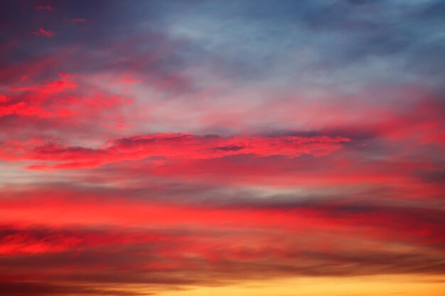 Foto el fondo del cielo al atardecer