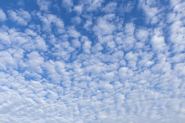 Fondo de cielo azul con nubes blancas en un día soleado.