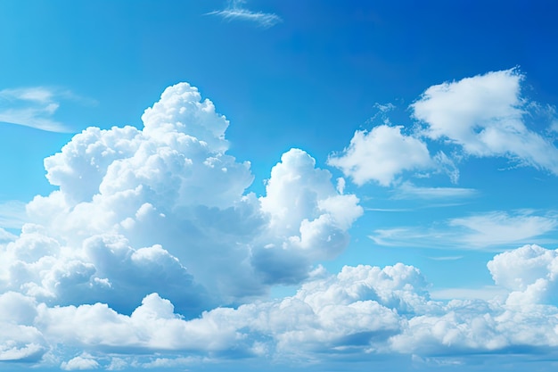 Fondo de cielo azul y nubes blancas