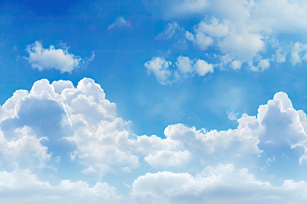 Fondo de cielo azul con nubes blancas