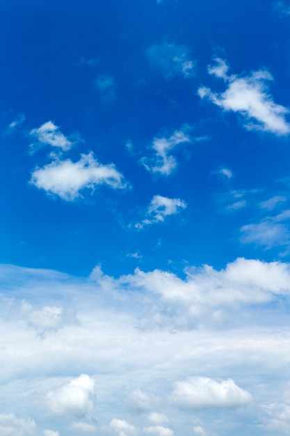 Fondo de cielo azul con nubes diminutas