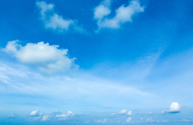 Fondo de cielo azul con nubes diminutas