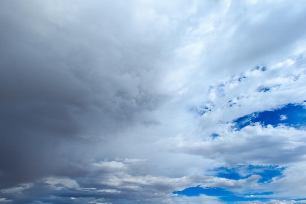 Fondo de cielo azul con nubes diminutas