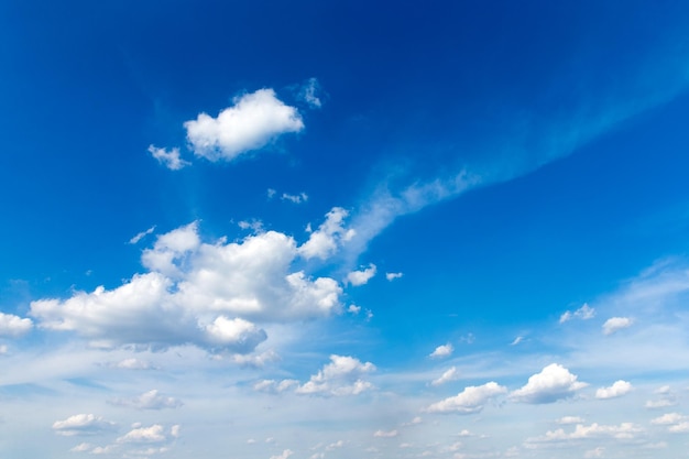 Fondo de cielo azul con nubes diminutas