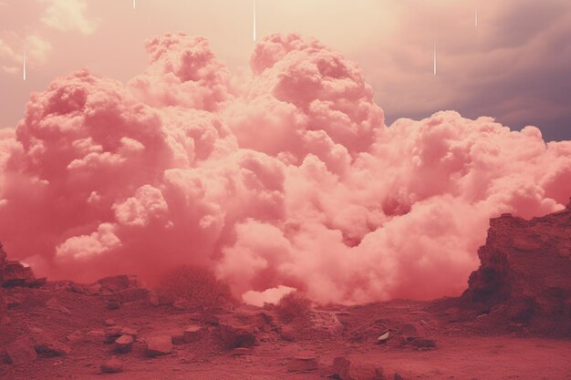 Foto fondo del cielo con gradiente rosado