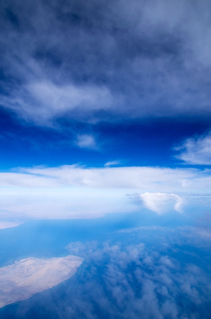 Foto fondo de cielo y nubes aéreas